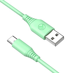 Câble de données en silicone Tellur, USB vers Type-C, 3A, 1m, vert