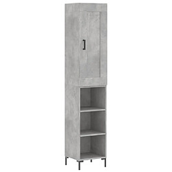 Maison Chic Buffet,Meuble de Rangement,commode pour salon,Cuisine Gris béton 34,5x34x180 cm Bois d'ingénierie -MN79934