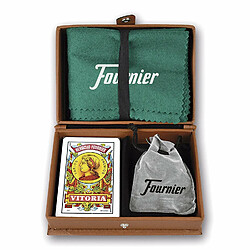 Fournier ? F31023 ? Coffret de Jeu de Cartes en Cuir synthétique, Marron 