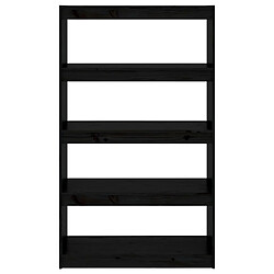 Acheter vidaXL Bibliothèque/Séparateur de pièce Noir 80x30x135,5 cm Pin massif