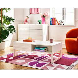 Bestmobilier Sofia - table basse - blanc mat - 110 cm pas cher