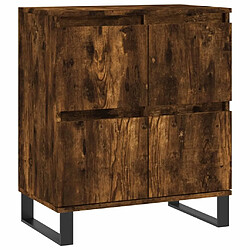 Maison Chic Ensemble de 2 Buffets,commode,console pour rangement chêne fumé bois d'ingénierie -MN62826 pas cher