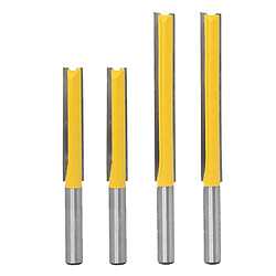 Fraise droite extra longue Kit Queue Fraise 4x Fraises à Rainurer Milling Cutter Router Bit Kit Queue Fraise à Bois 2 ''3''