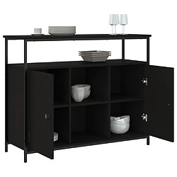 Avis vidaXL Buffet noir 100x35x80 cm bois d'ingénierie