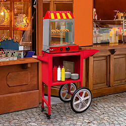 Monstershop KuKoo Cuiseur vapeur pour Hot Dog avec Chariot assorti