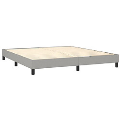 Avis vidaXL Sommier à lattes de lit avec matelas Gris clair 160x200cm Tissu