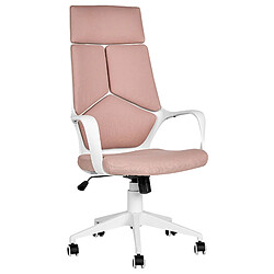 Beliani Chaise de bureau Rose pêche DELIGHT 