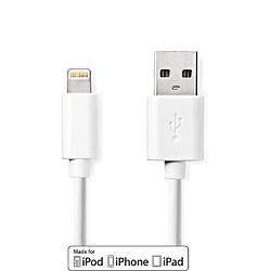 Avis NEDIS Cordon Lightning IPHONE 7 8 9 10 11 12 13 14 USB 2.0 Apple Lightning à 8 broches USB-A Mâle 480 Mbps Plaqué nickel 2.00 m Licence Or