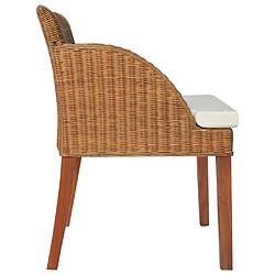 Acheter Maison Chic Lot de 2 Chaises à manger avec coussins,Chaises de cuisine style scandinave - rotin naturel -MN76244