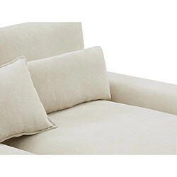 Vente-Unique Canapé d'angle droit en tissu texturé beige CATEMBO pas cher