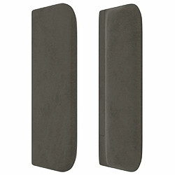 Acheter Maison Chic Tête de lit scandinave avec oreilles,meuble de chambre Gris foncé 103x16x78/88 cm Velours -MN12905