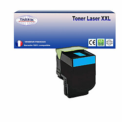 T3Azur 71B20C0 - Toner compatible avec Lexmark CX317dn, CX417de, CX517de Cyan - 2 300 pages 