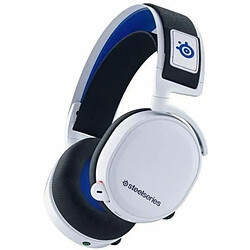 Casques avec Microphone SteelSeries Arctis 7P+ Noir Bleu Blanc Jeux Bluetooth/Sans fil 