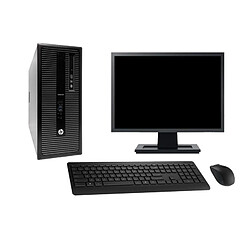 PC Tour HP EliteDesk 800 G1 Ecran 22" i3-4130 RAM 16Go SSD 120Go Windows 10 Wifi - Occasion