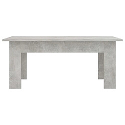 Avis vidaXL Table basse Gris béton 100x60x42 cm Bois d’ingénierie