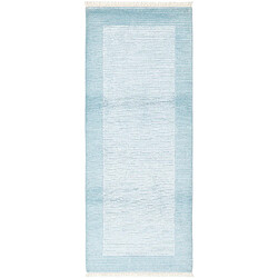 Vidal Tapis de couloir en laine 201x79 bleu Darya 