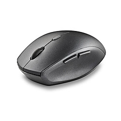 NGS BEE BLACK: Souris ergonomique sans fil avec boutons silencieux. DPI réglable: 800/1200/1600. Droiters. Plug & Play. Couleur noire.