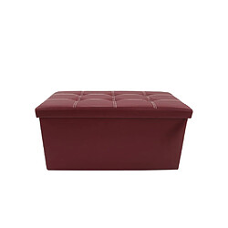 Mobili Rebecca Banc de Stockage Pouf Similicuir Avec Couvercle 38x76x38 