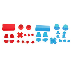 2 Set Full Boutons Cap Kit De Remplacement Pour Sony PS4 Contrôleur De Jeu Bleu + Rouge