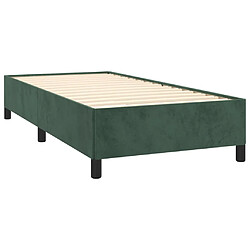 Avis vidaXL Sommier à lattes de lit avec matelas Vert foncé 100x200 cm