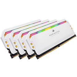 Corsair Dominator Platinum - 4 x 16 Go - DDR4 3200 MHz - RGB - Blanc