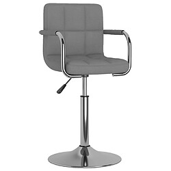 vidaXL Tabouret de bar Gris clair Tissu