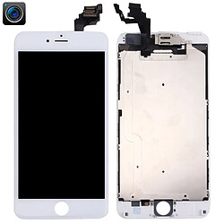 Wewoo Pour iPhone 6 Plus caméra blanc frontale + LCD + cadre + pavé tactile Assembleur de numériseur pièce détachée 4 en 1 