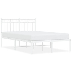 Maison Chic Lit adulte - Cadre de lit métal avec tête de lit pour chambre blanc 120x190 cm -MN94489