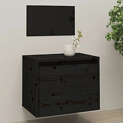 vidaXL Armoire murale Noir 45x30x35 cm Bois de pin massif 