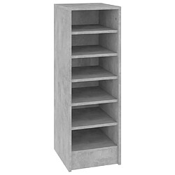 vidaXL Armoire à chaussures Gris béton 31,5x35x90 cm Bois d'ingénierie