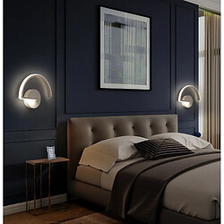 Stoex Applique Murale Led Blanc Applique Murale Simple Et Moderne Lampe Murale D'Intérieur Led Pour Salon, Couloir, Chambre À Coucher, (Blanc Chaud)