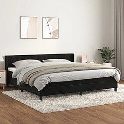 Maison Chic Lit Adulte - Lit simple Lit à sommier tapissier et matelas moelleux - Meuble de Chambre - Noir 200x200 cm Velours -MN57378