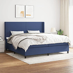 Maison Chic Lit Adulte - Lit simple Lit à sommier tapissier avec matelas moelleux - Meuble de Chambre - Bleu 200x200 cm Tissu -MN80455