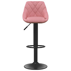 Avis vidaXL Tabourets de bar lot de 2 rose velours