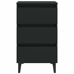 Acheter Maison Chic Table de chevet,Table de nuit,Table d'appoint pour salon avec pieds en métal Noir 40x35x69 cm -MN55845