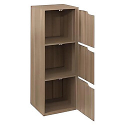 Pegane Etagère avec 3 cases en bois coloris naturel - longueur 34,20 x profondeur 32 x hauteur 105 cm