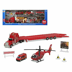 BigBuy Fun Playset Super Container Fire 39 x 14 cm Camion Autotransporteur