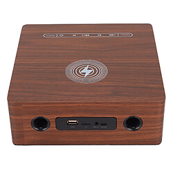 ComfortXL Enceinte bluetooth réveil en bois pour chambre, bureau - grain de bois marron 