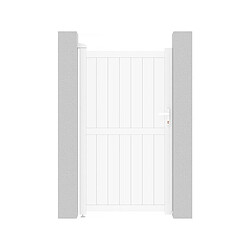 Habitat Et Jardin Portillon aluminium Lola - 101.2 x 180.9 cm - Blanc