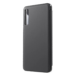 Etui en PU surface de rétroviseur de fenêtre de vue noir pour votre Samsung Galaxy A7 (2018)