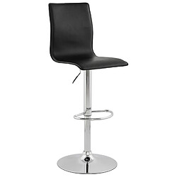 Alterego Tabouret de bar design 'ALTO' en similicuir noir ALTO