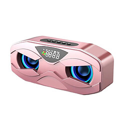 Yonis Enceinte Bluetooth 6DSon Surround Digital Enceinte Bluetooth Portable 6D Son Surround- Lumière Ambiante Autonomie 12h Rose YONIS