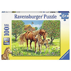 Ravensburger - 10577 9 - Puzzle - Chevaux Au Pré - 100 Pièces 