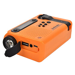 Acheter Universal Téléphones portables, radios, manivelles, générateurs solaires, alarmes AM/FM/NOAA, météo d'urgence, radios, téléphones portables, banques, lampes de poche à LED.(Orange)