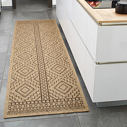 Avril Paris Tapis extérieur - 80x300cm - naturel - 100% polypropylène résistant aux UV - 1400 gr/m2 - CASSI