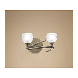 Luminaire Center Applique murale Loop avec interrupteur 2 Ampoules G9 ECO, laiton antique Coloris : laiton antique Coloris de l'abat jour : givré/transparent Largeur en Cm : 22 Hauteur en Cm : 14 Profondeur en Cm : 18 Poids en Kilos : 0,87 Type d'a