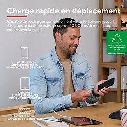 Bqhl Editions Trust Redoh Batterie Externe 10000mAh Charge Rapide 20W, PD 18W USB-C, QC 3.0 USB, 50% Plastiques Recyclés, Câble Inclus, Power Bank Chargeur iPhone, iPad, Samsung, Xiaomi, Tablette - Noir