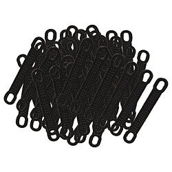 30pcs Anti-dérapant Silicone Vêtements Cintre Poignées Vêtements Cintre Bandes Noir L