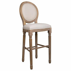 Tabouret Alexandra House Living Crème Caoutchouc Bois 46 x 116 x 52 cm 