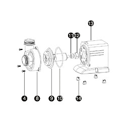 Helloshop26 Pompe de piscine 12000 litres par heure circulation 100 watts 16_0001982 pas cher